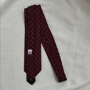 Vintage Robert Talbott Burgundy Patterned Tie